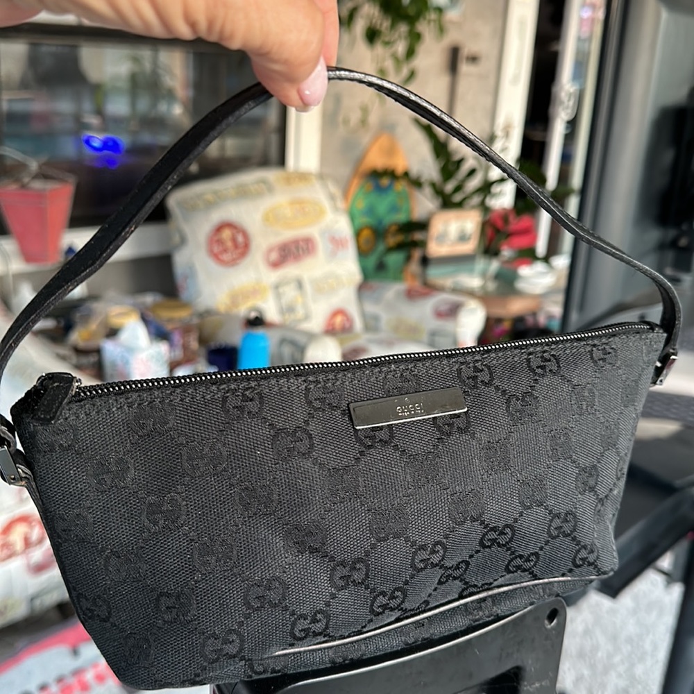 Gucci small Boat Bag w/silver hardware RARE, great condition!